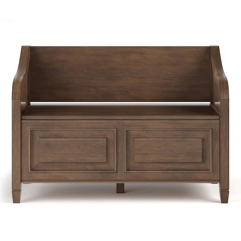 WYNDENHALL Hampshire SOLID WOOD 42 inch Wide Traditional Entryway Storage Bench - 42 W x 18 D x 29.5 H