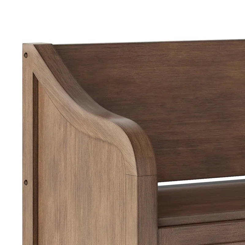 WYNDENHALL Hampshire SOLID WOOD 42 inch Wide Traditional Entryway Storage Bench - 42 W x 18 D x 29.5 H