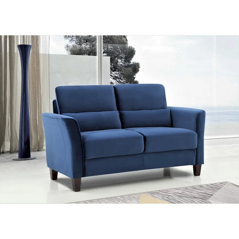 Chole Velvet Loveseat with Gently Curved Arms