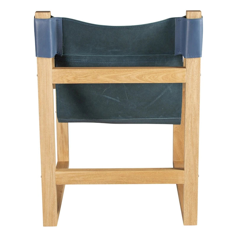 Steve Silver Logan Top Grain Leather and Solid Wood Sling Accent Chair