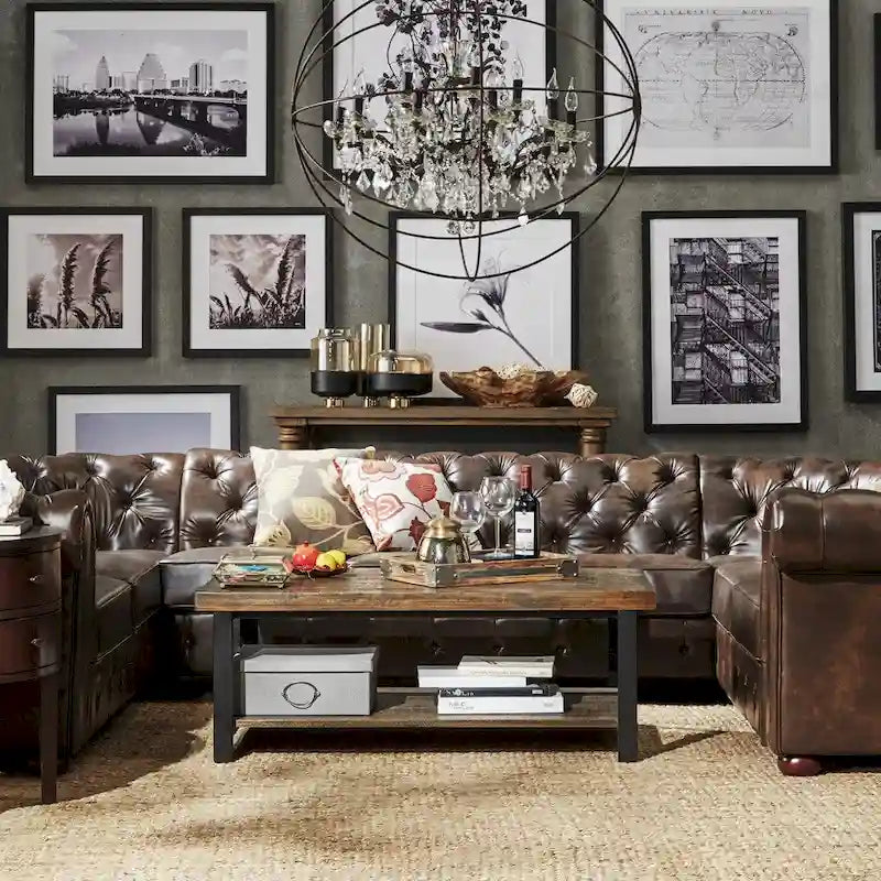 Knightsbridge Chesterfield U-shaped Sectional by iNSPIRE Q Artisan