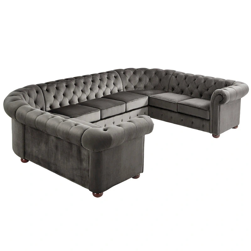 Knightsbridge Chesterfield U-shaped Sectional by iNSPIRE Q Artisan