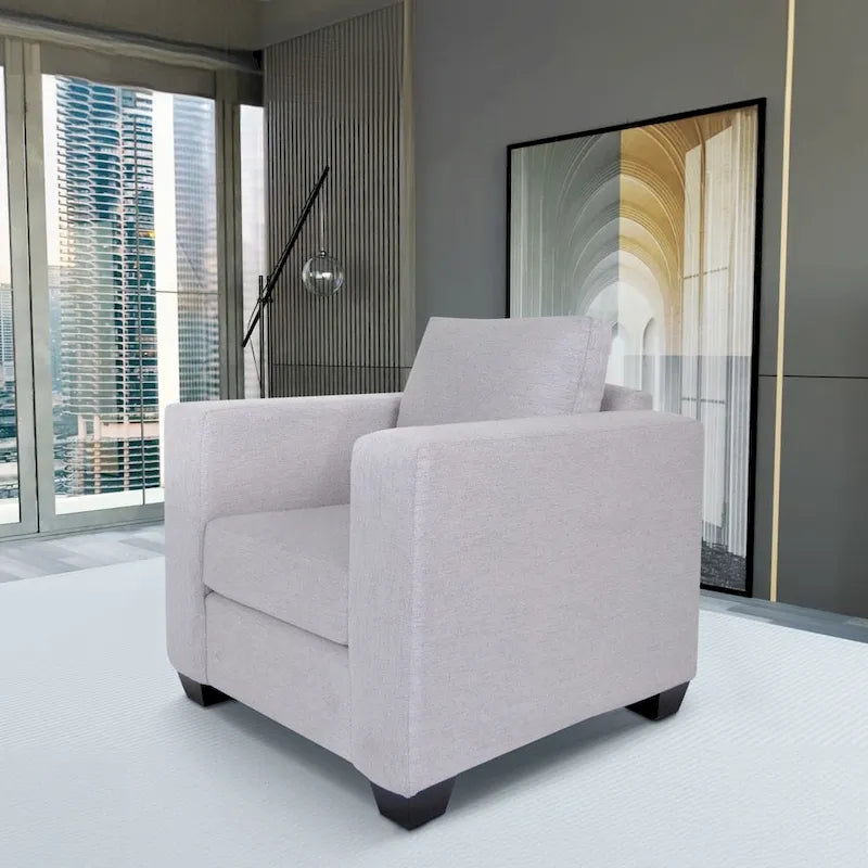 Coast to Coast Sofas Contemporary Sofa Chair Polyester Fabric Solid Wood Frame Upholstered