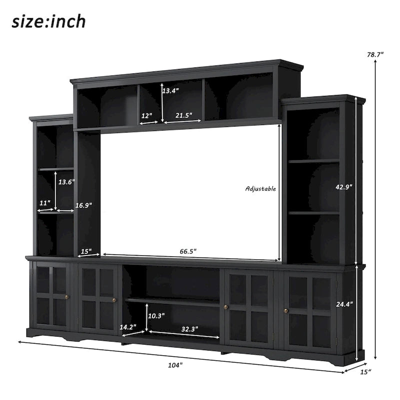 Modern Minimalism Style Entertainment Wall and TV Stand