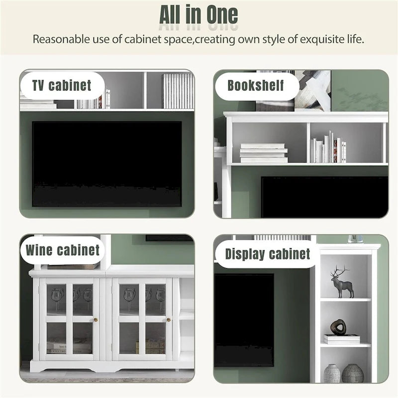 Modern Minimalism Style Entertainment Wall and TV Stand