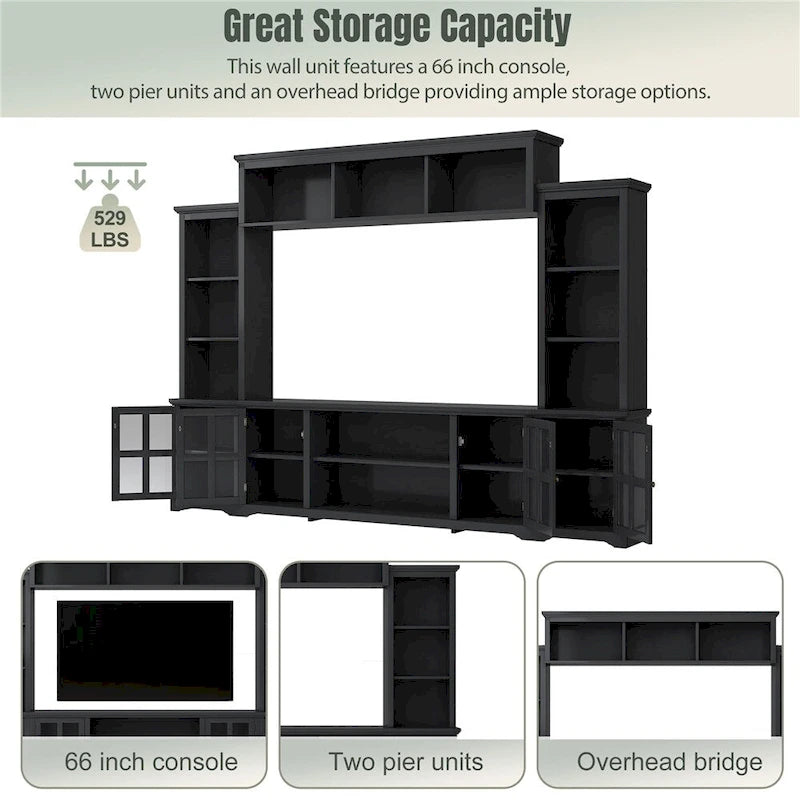 Modern Minimalism Style Entertainment Wall and TV Stand
