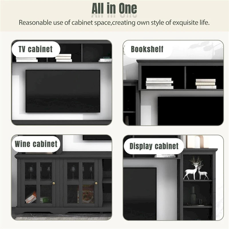 Modern Minimalism Style Entertainment Wall and TV Stand