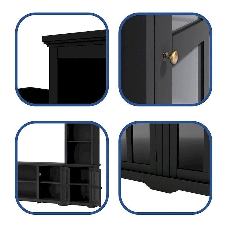 Modern Minimalism Style Entertainment Wall and TV Stand