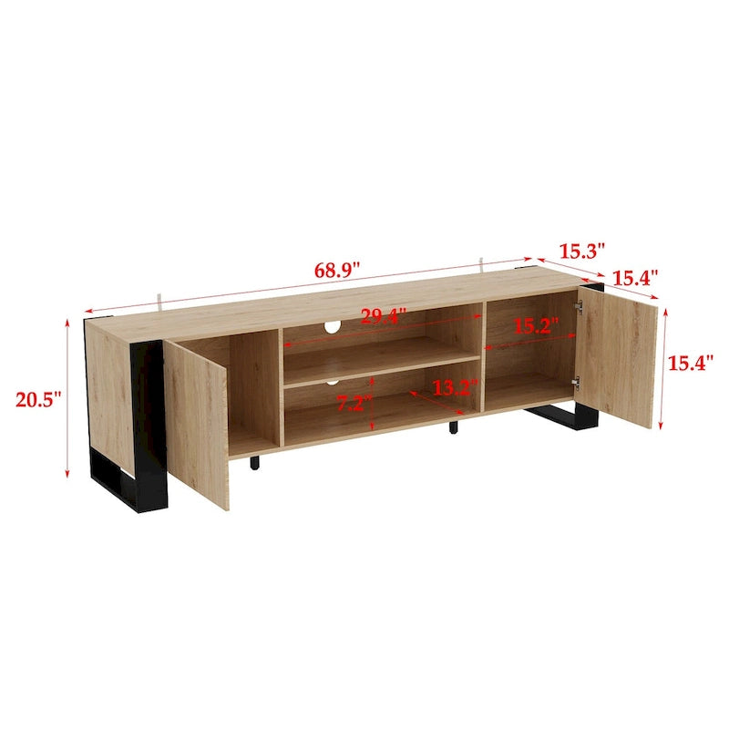 Entertainment Center with Fireplace Option:2 Flame Modes1500W 68.9W