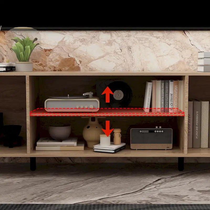 Entertainment Center with Fireplace Option:2 Flame Modes1500W 68.9W