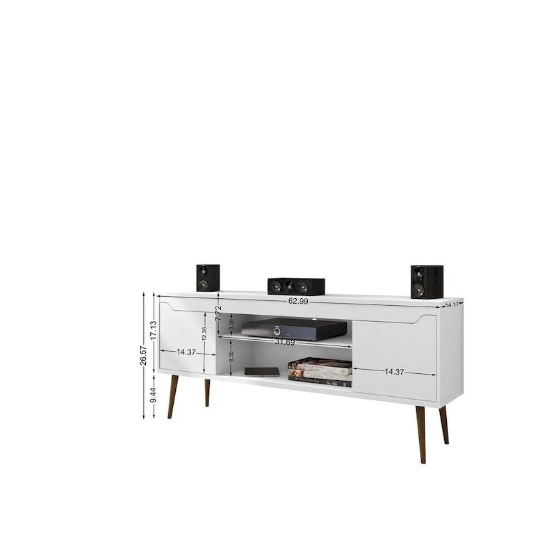 Manhattan Comfort Bradley 63 In. Storage Media Cabinet Console