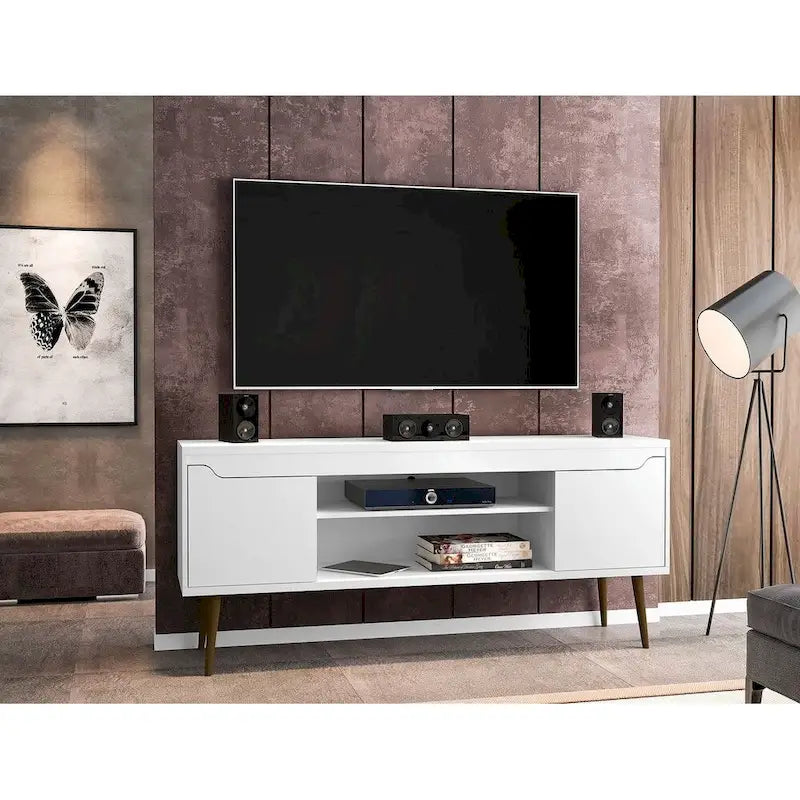 Manhattan Comfort Bradley 63 In. Storage Media Cabinet Console