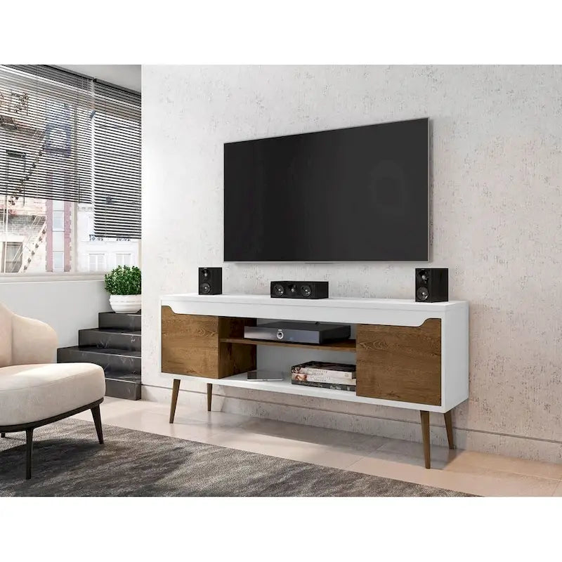 Manhattan Comfort Bradley 63 In. Storage Media Cabinet Console