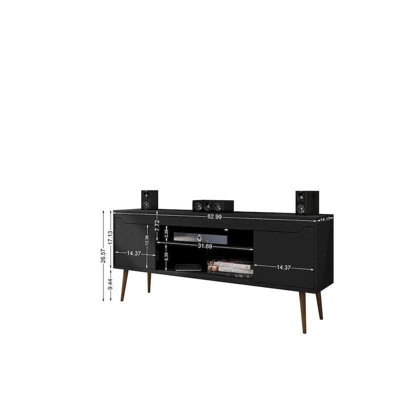 Manhattan Comfort Bradley 63 In. Storage Media Cabinet Console