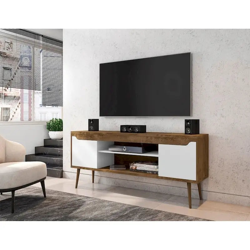 Manhattan Comfort Bradley 63 In. Storage Media Cabinet Console