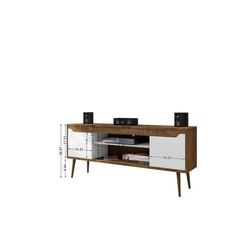 Manhattan Comfort Bradley 63 In. Storage Media Cabinet Console