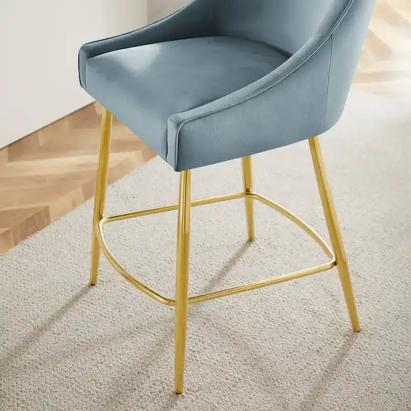 Discern Performance Velvet Counter Stool