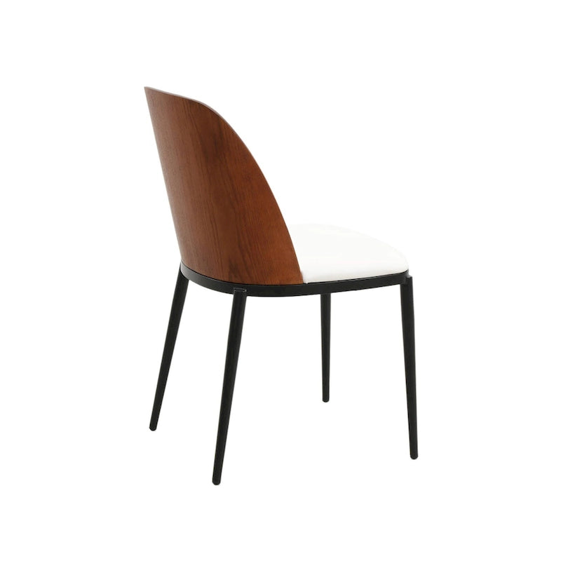 LeisureMod Tule Dining Side Chair with Upholstered Seat and Back
