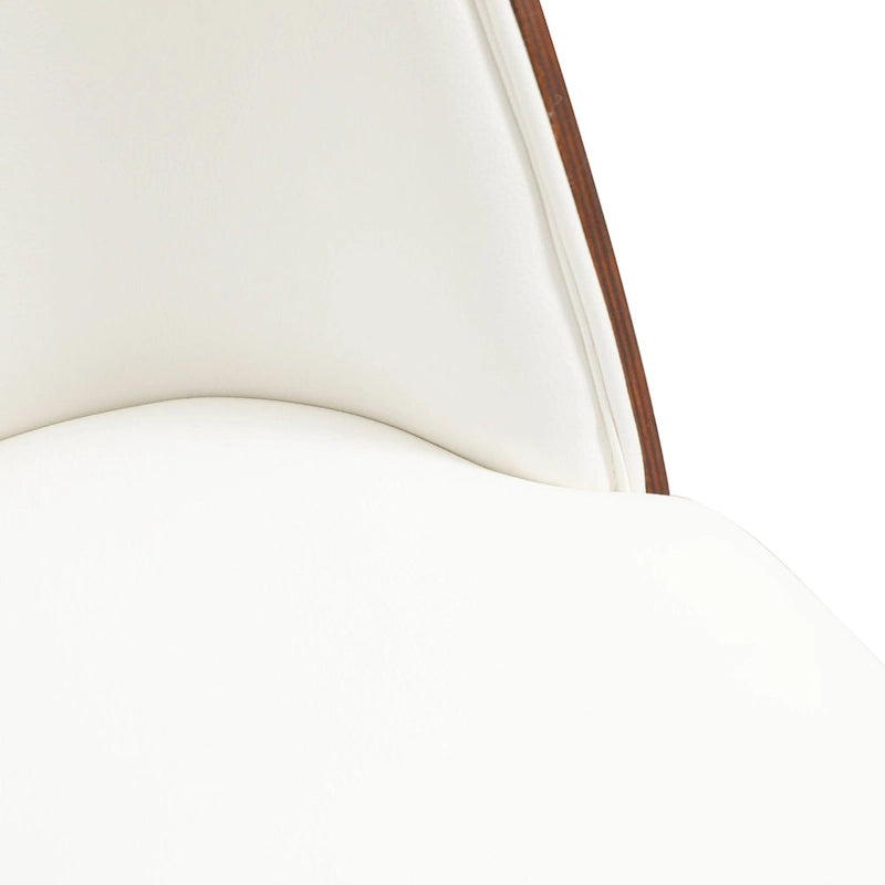 LeisureMod Tule Dining Side Chair with Upholstered Seat and Back