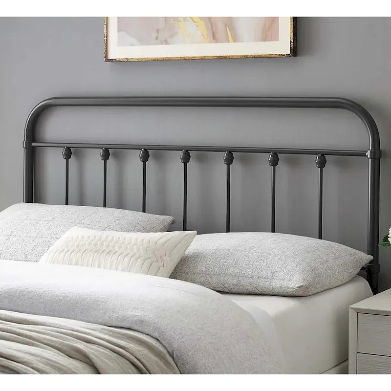 Ellen Classic Queen Size Grey Metal Headboard
