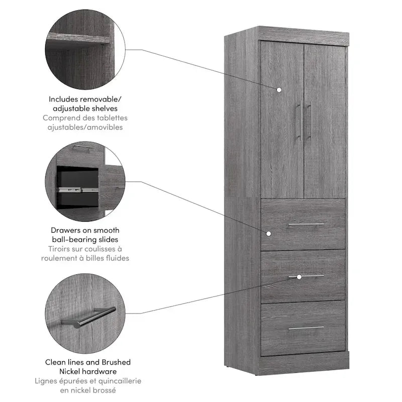 Nebula 25W Wardrobe by Bestar