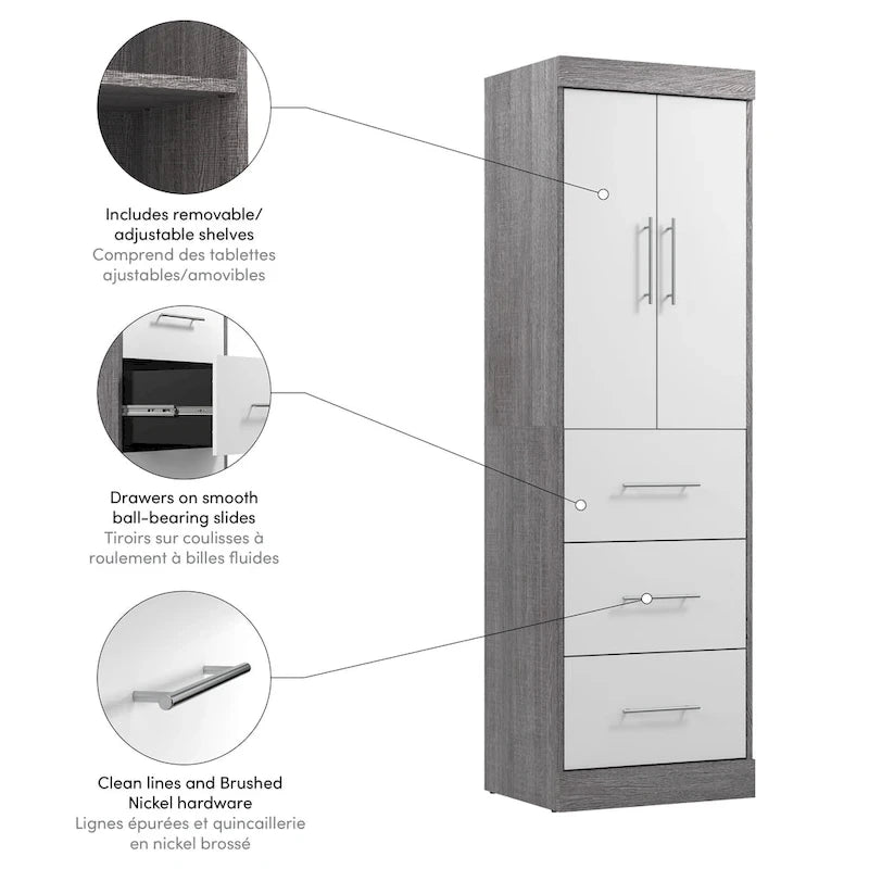 Nebula 25W Wardrobe by Bestar