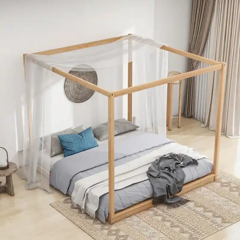 Canopy Platform Bed with Support Legs