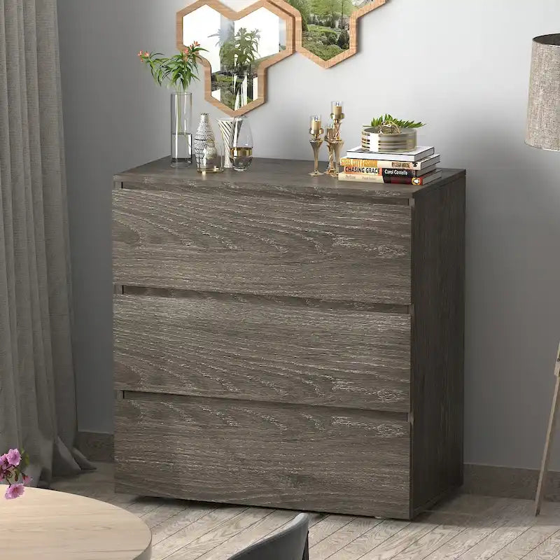 Kerrogee Modern 3-Drawer Wooden Chest