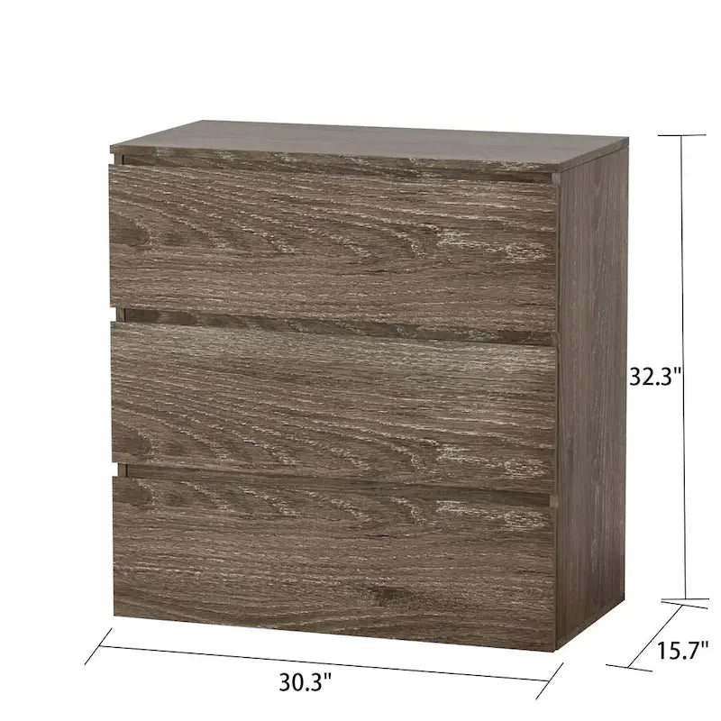 Kerrogee Modern 3-Drawer Wooden Chest
