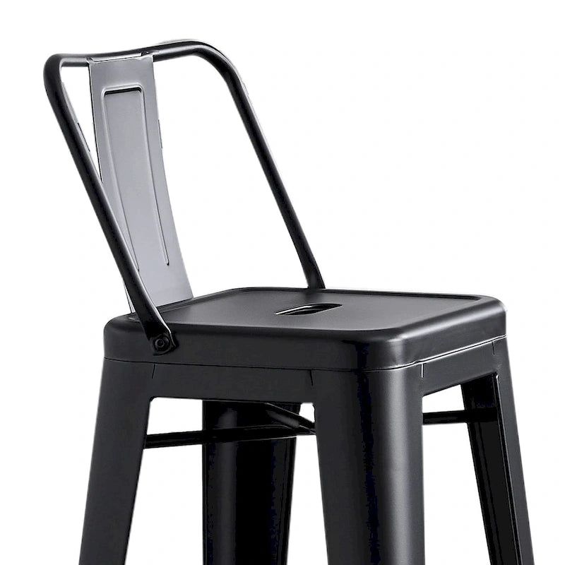 AC Pacific 30 Inch Metal Barstool Set of 2