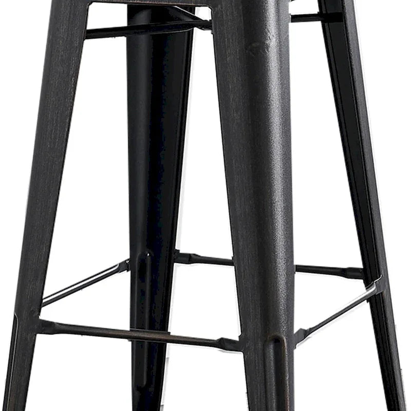 AC Pacific 30 Inch Metal Barstool Set of 2