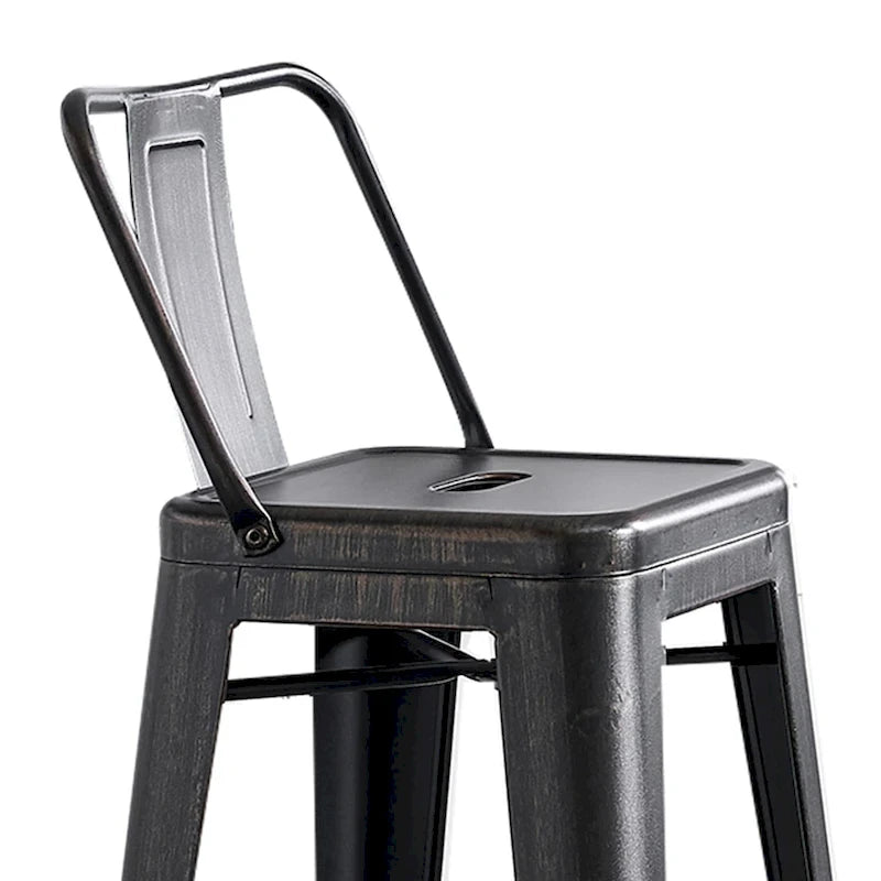 AC Pacific 30 Inch Metal Barstool Set of 2
