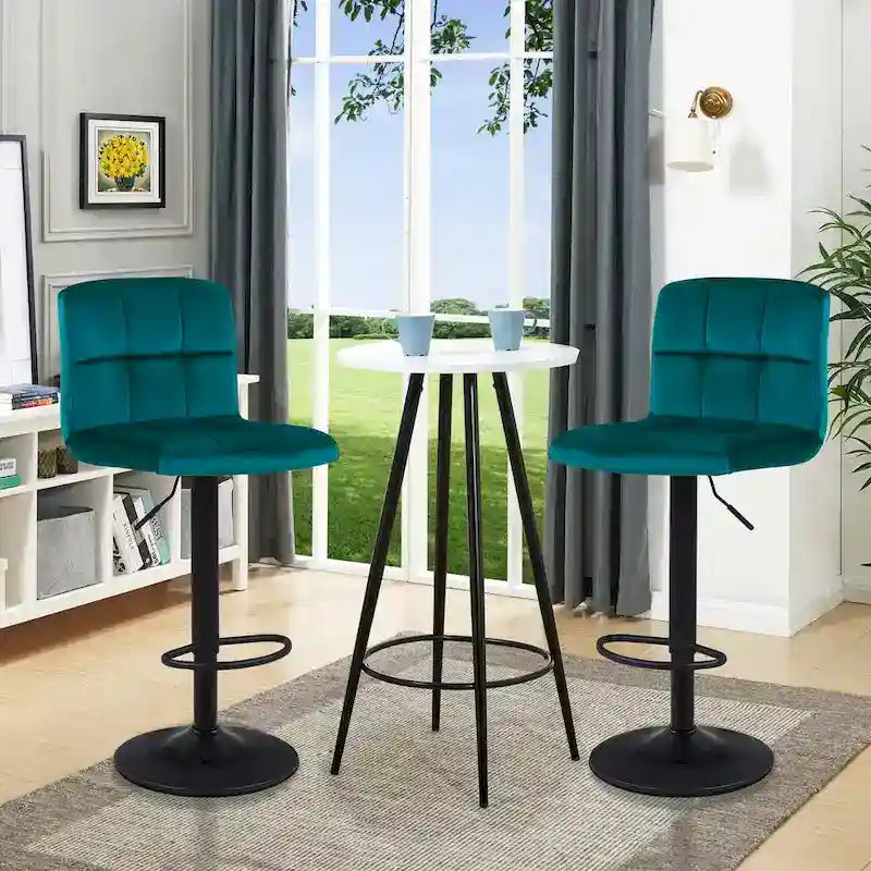 Swivel Adjustable Height with Armless Bar Stools