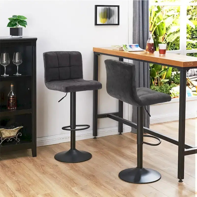 Swivel Adjustable Height with Armless Bar Stools