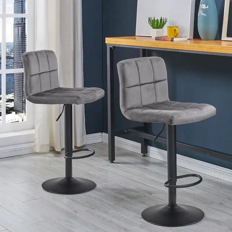 Swivel Adjustable Height with Armless Bar Stools