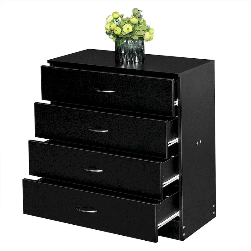 28 Modern Simple 4-Drawer Dresser Black/White