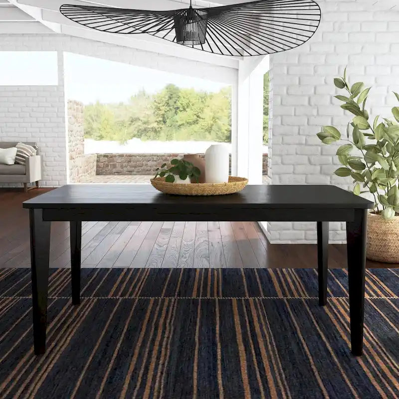 Brentwood Black Wood Rectangle Dining Table by Homestyles - 66 x 30 x 36