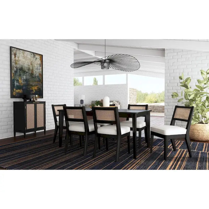 Brentwood Black Wood Rectangle Dining Table by Homestyles - 66 x 30 x 36