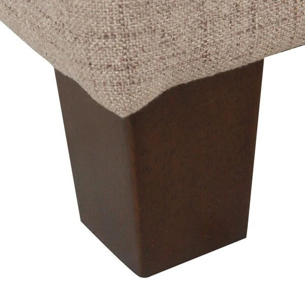 Copper Grove Muir Tan Fabric Button Tufted Storage Bench