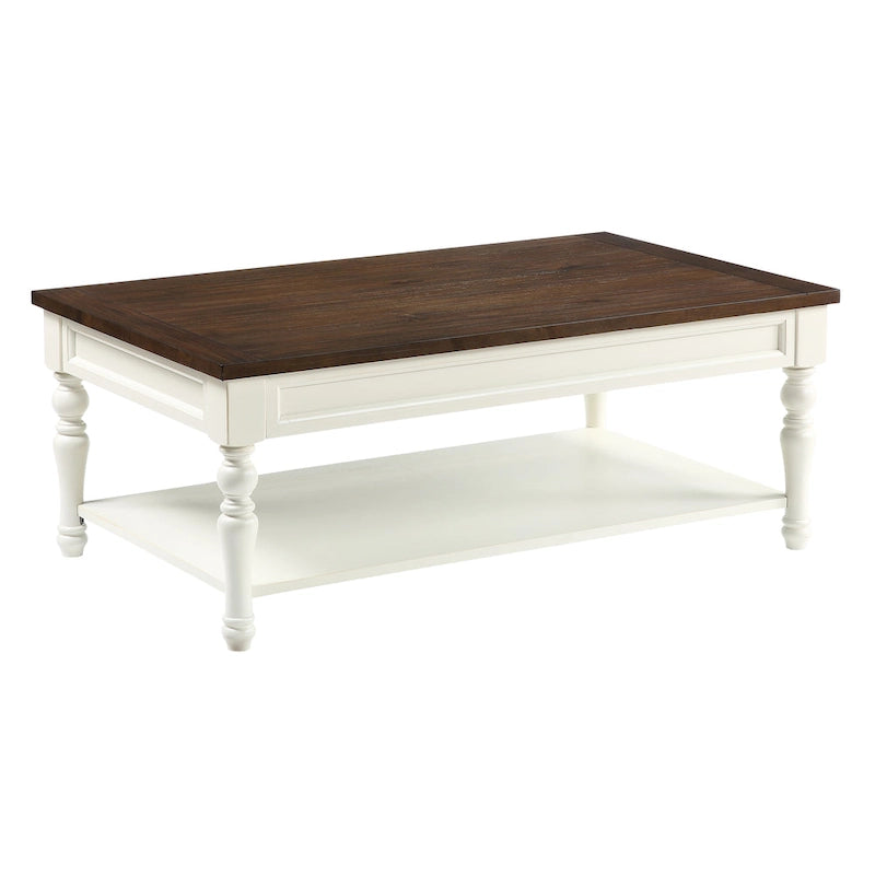 Steve Silver Jillian Ivory and Mocha Wood 3-piece Occasional set