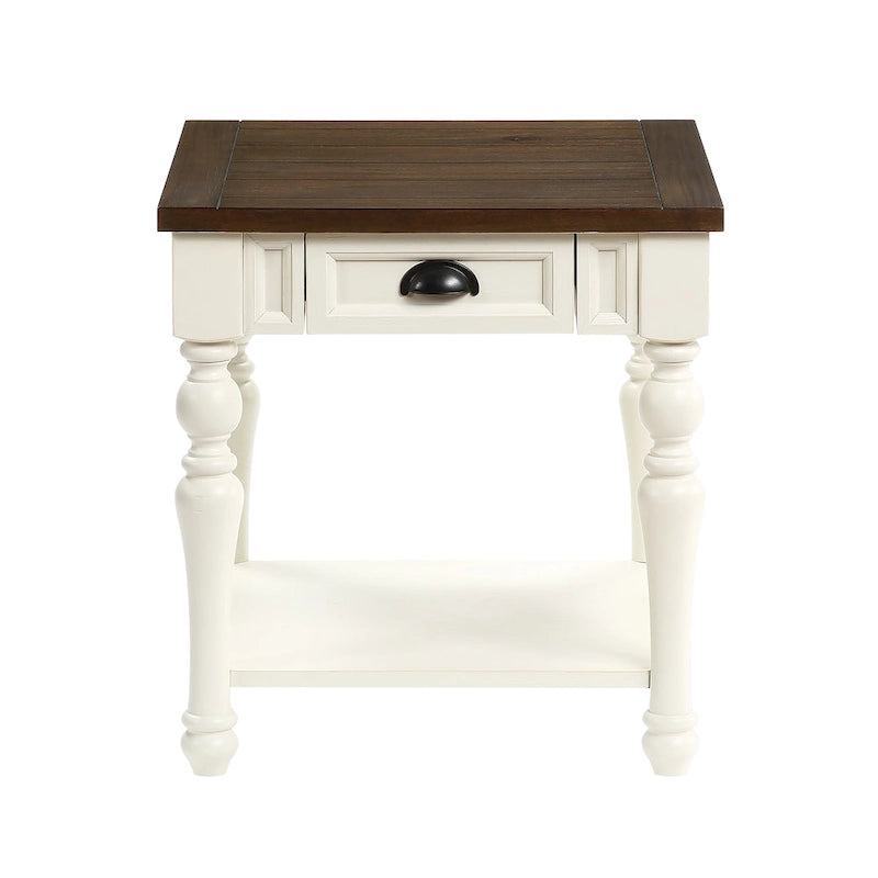 Steve Silver Jillian Ivory and Mocha Wood 3-piece Occasional set