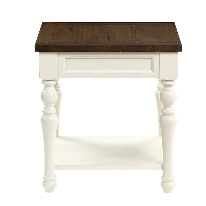 Steve Silver Jillian Ivory and Mocha Wood 3-piece Occasional set