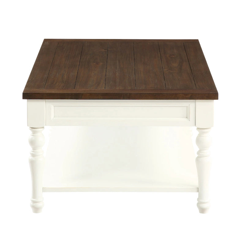 Steve Silver Jillian Ivory and Mocha Wood 3-piece Occasional set