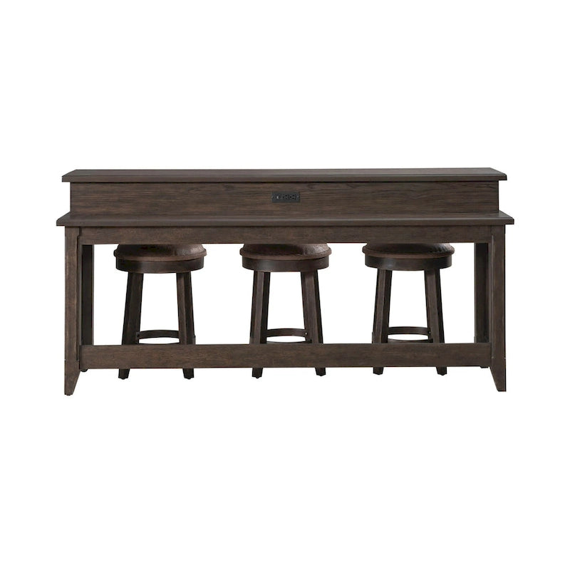Paradise Valley Saddle Brown 4 Piece Console Table Set