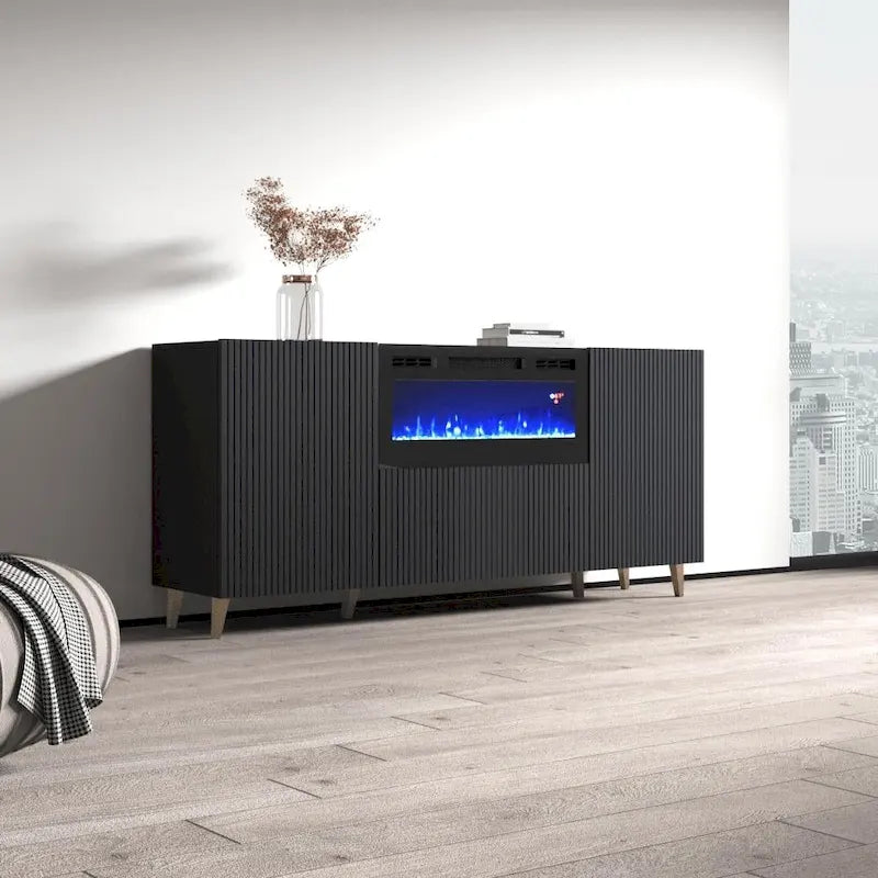 Pafos BL-EF Electric Fireplace 71 Sideboard