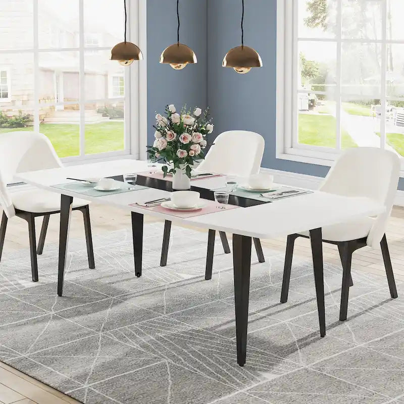70.86 Inches Industrial Dining Table for 6-8 People