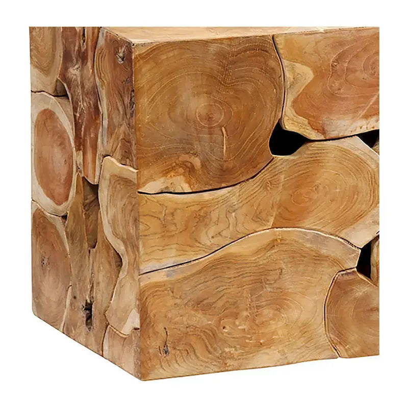 Scarlett 55-inch Rectangular Teak Root Solid Bench, Natural Finish