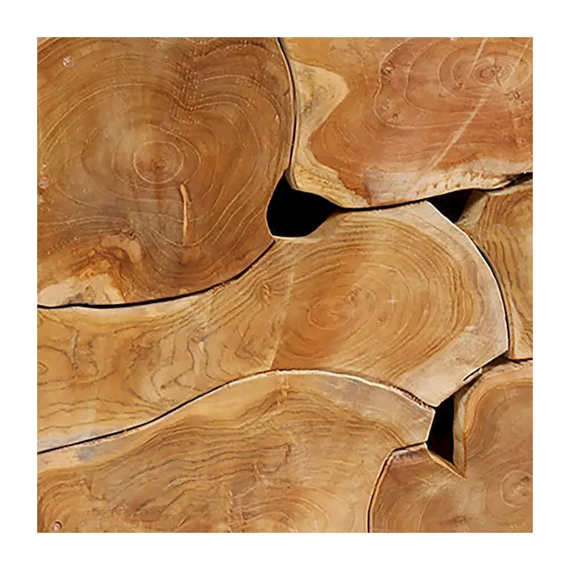 Scarlett 55-inch Rectangular Teak Root Solid Bench, Natural Finish