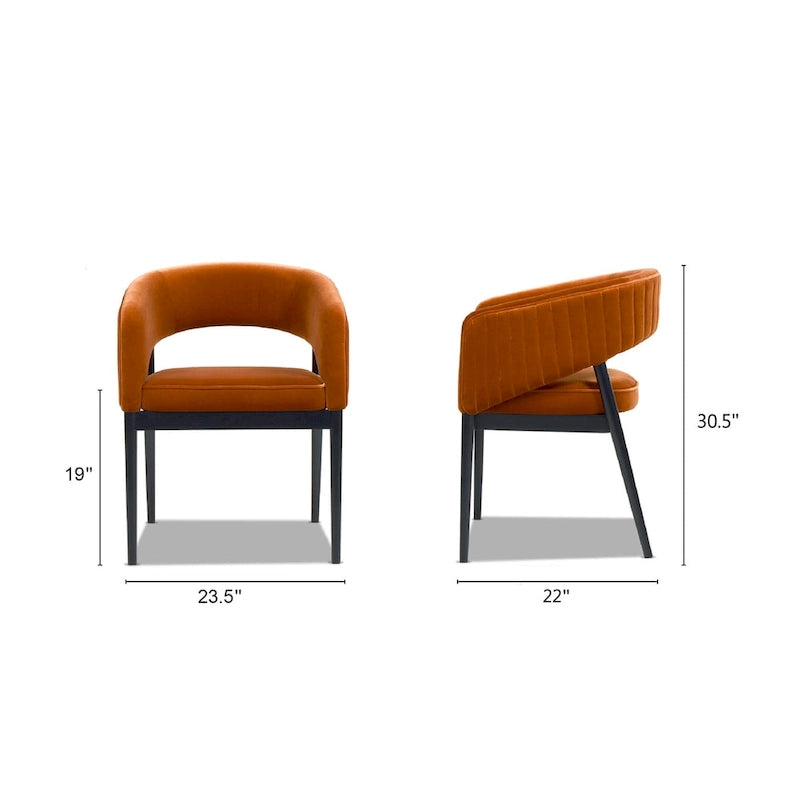 Mirah Velvet Upholstered Dining Chair