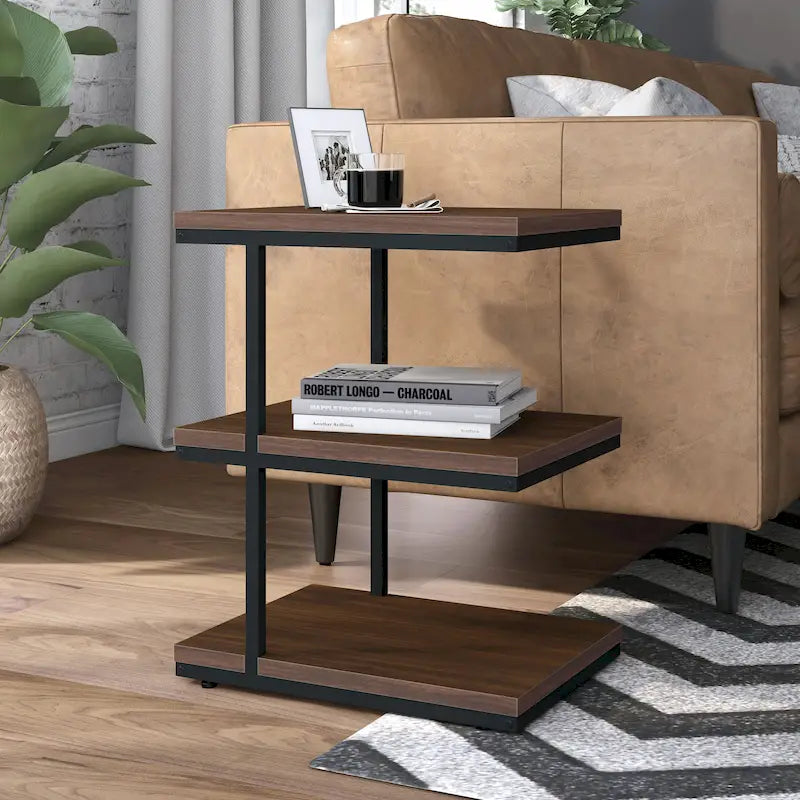 Jolle Contemporary 19-inch Wood 2-Shelf Side Table by Furniture of America